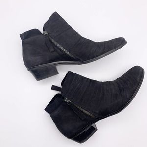 PAUL GREEN Malibu Nubuck Sliced Double Zip Booties